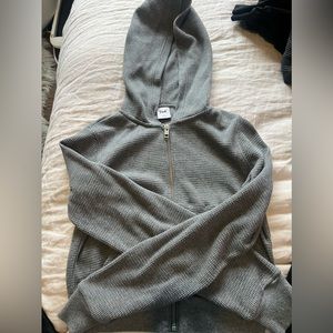 Tna waffle crop zip up